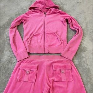 Hot Pink Juicy Tracksuit xs petite